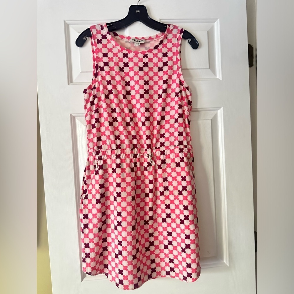Tilley Tech Slk Tank Dress in Pink Tile. Lightweight. Outdoor. Size XS. - Picture 2 of 7